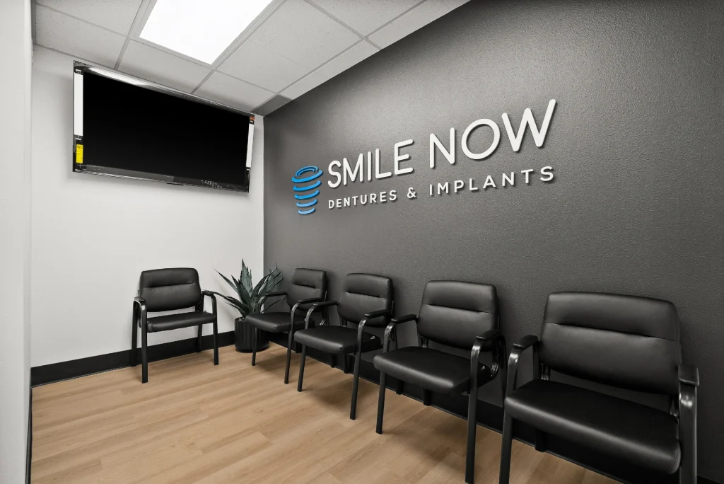 Comfortable patient waiting area at Smile Now Reno Dentures and Implants